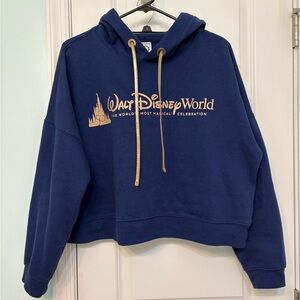 Disney 50th Anniversary Blue Sweatshirt with Gold Accents